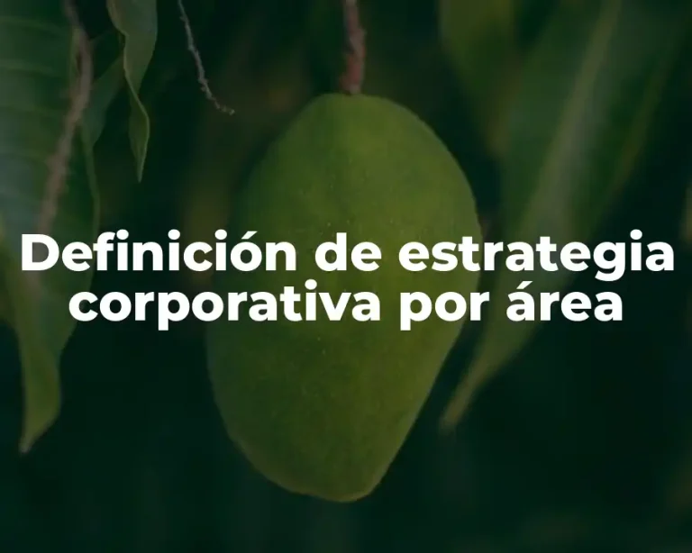 Definición de estrategia corporativa por área