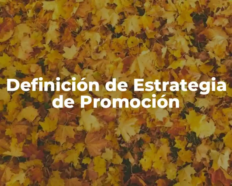 Definición de Estrategia de Promoción