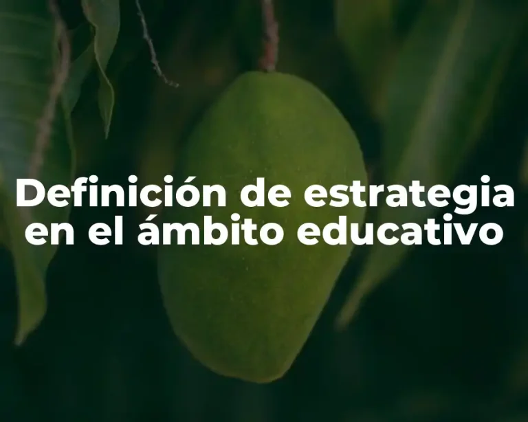 Definición de estrategia en el ámbito educativo