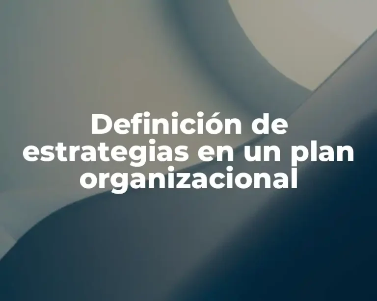 Definición de estrategias en un plan organizacional