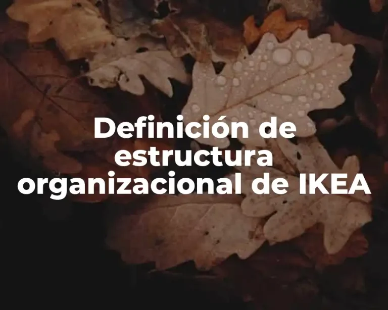 Definición de estructura organizacional de IKEA