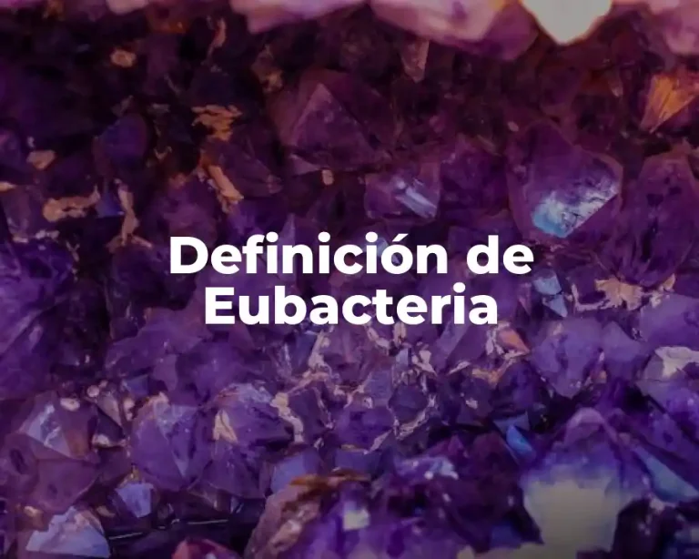 Definición de Eubacteria