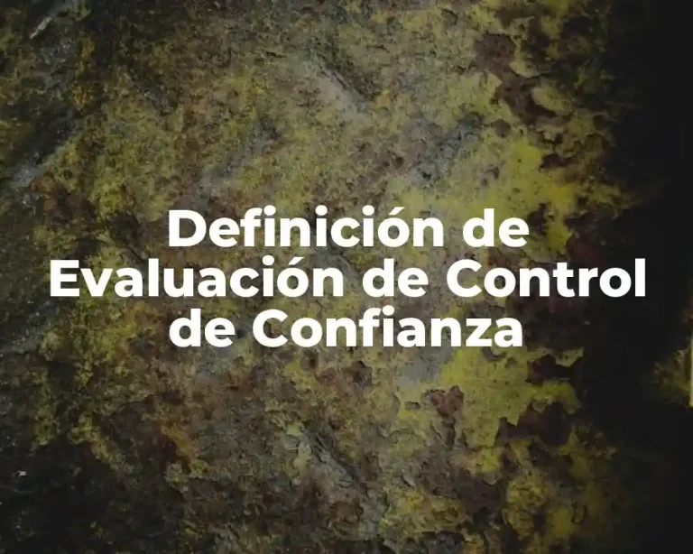 Definición de Evaluación de Control de Confianza