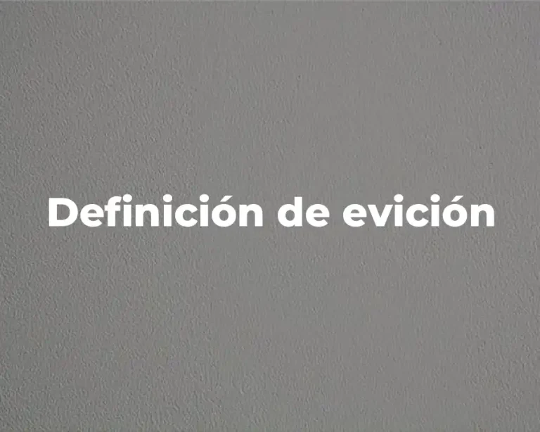Definición de evición