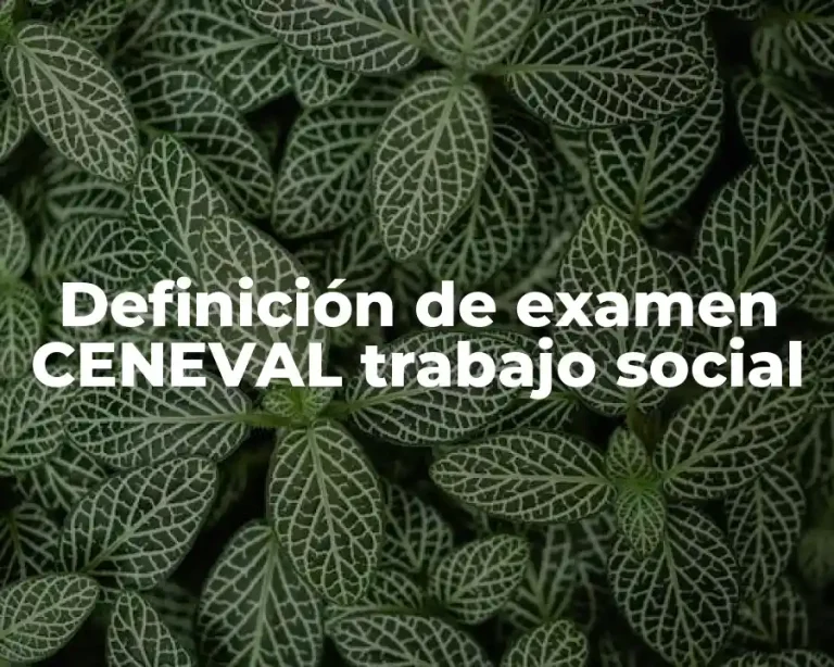 Definición de examen CENEVAL trabajo social