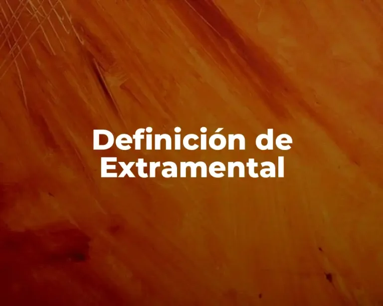 Definición de Extramental