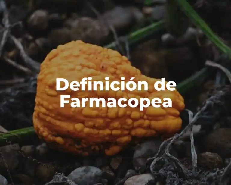 Definición de Farmacopea