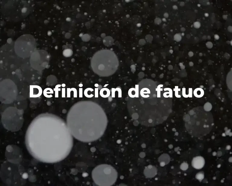 Definición de fatuo