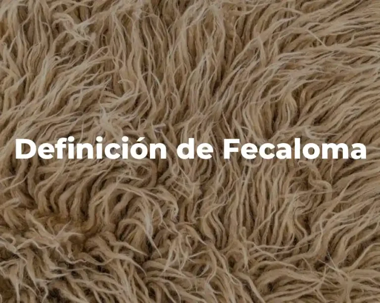 Definición de Fecaloma