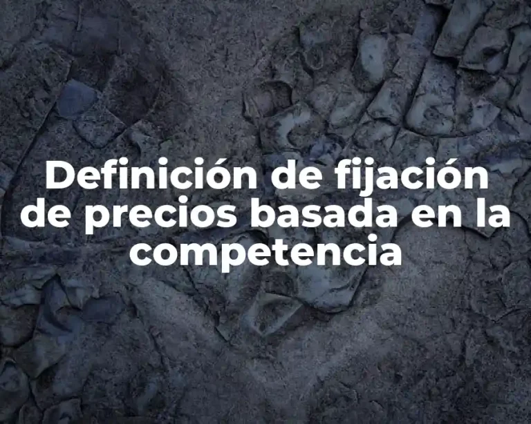 Definición de fijación de precios basada en la competencia