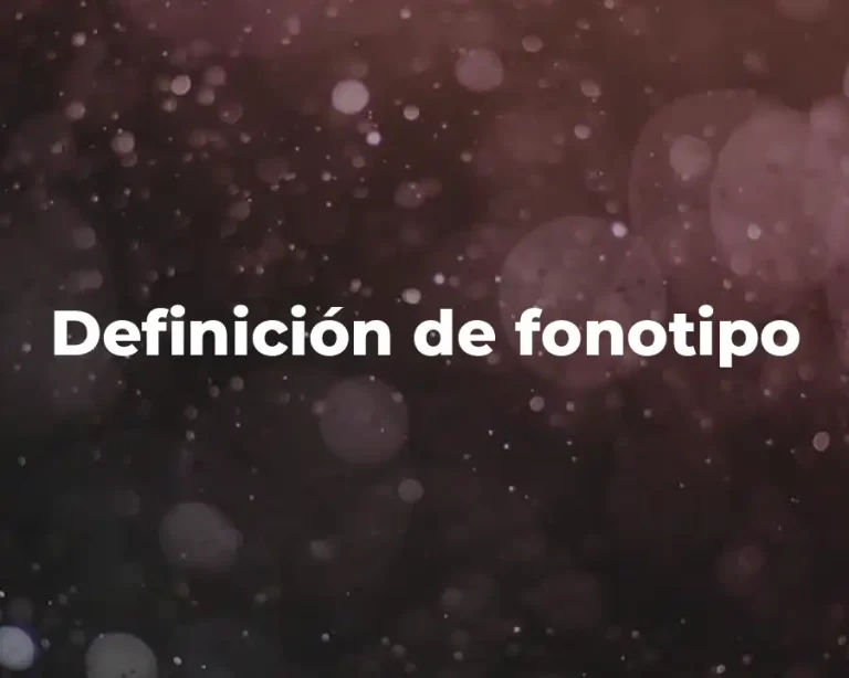 Definición de fonotipo