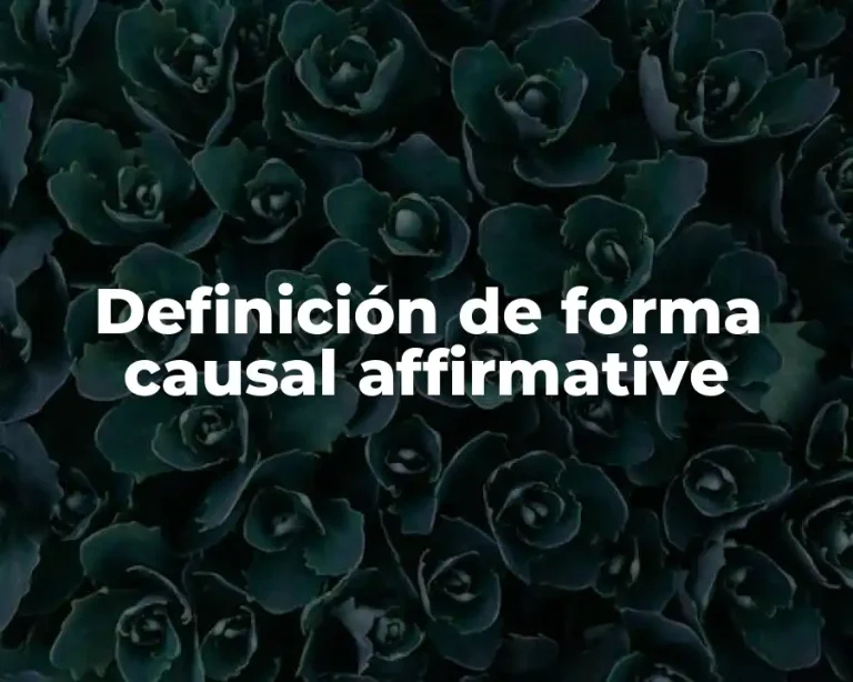 Definición de forma causal affirmative