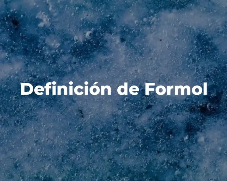 Definición de Formol