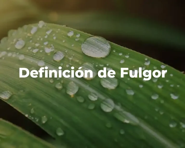 Definición de Fulgor