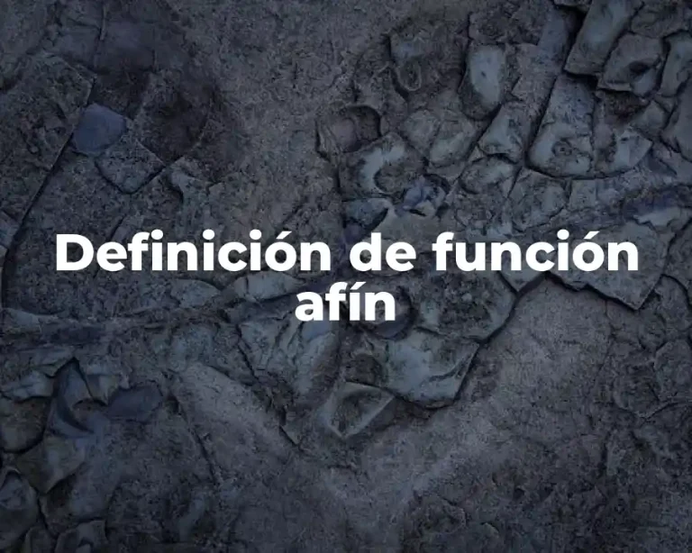 Definición de función afín