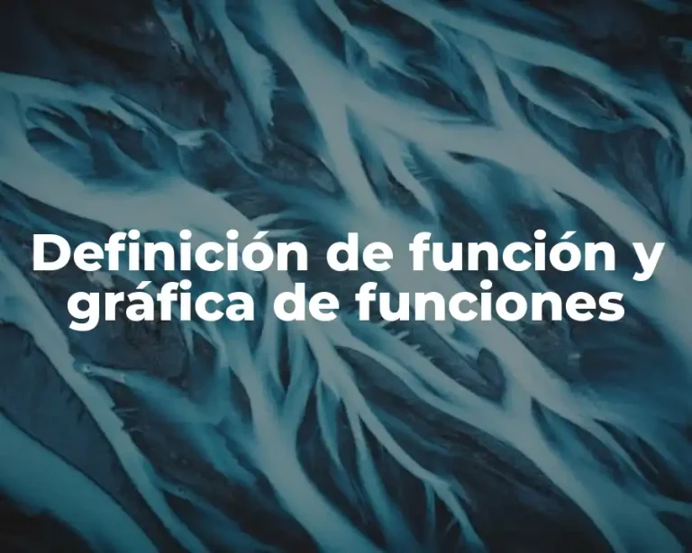 Definición de función y gráfica de funciones