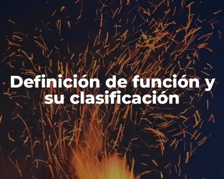 Definición de función y su clasificación