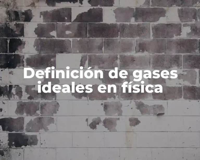 Definición de gases ideales en física