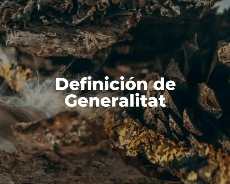 Definición de Generalitat