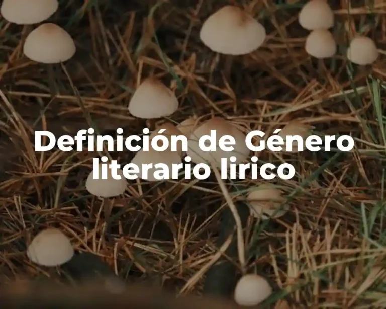 Definición de Género literario lirico