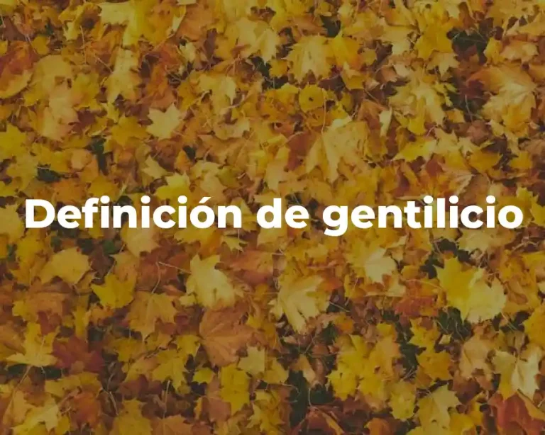 Definición de gentilicio