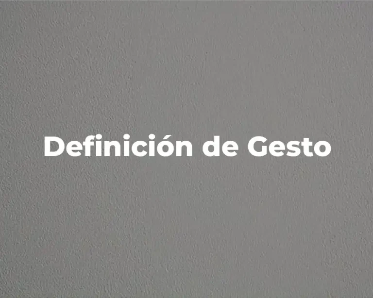 Definición de Gesto