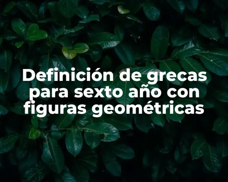 Definición de grecas para sexto año con figuras geométricas