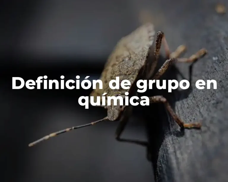 Definición de grupo en química