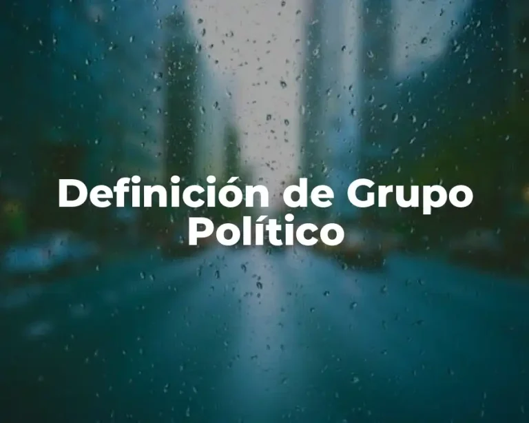 Definición de Grupo Político