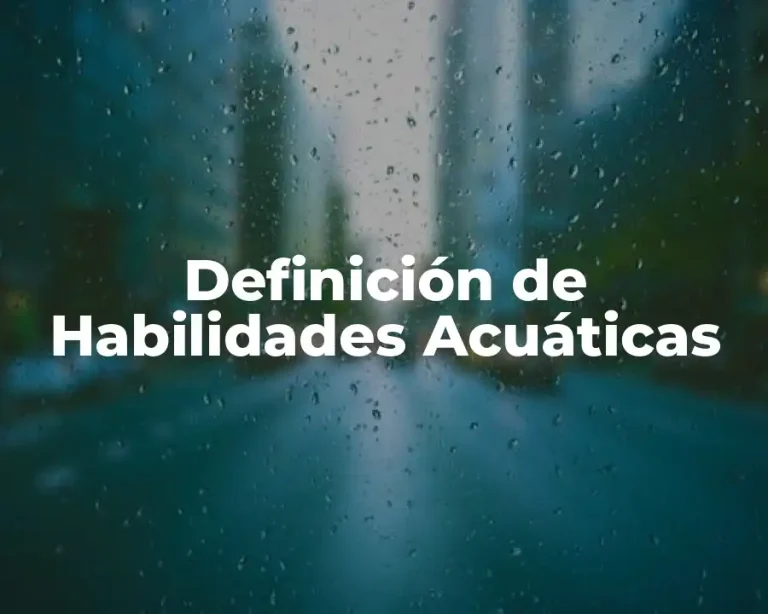 Definición de Habilidades Acuáticas