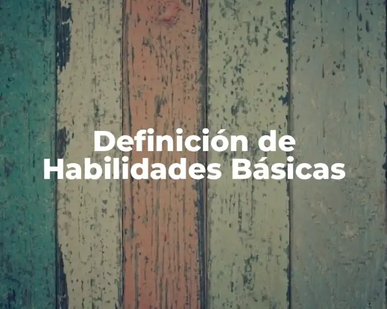 Definición de Habilidades Básicas
