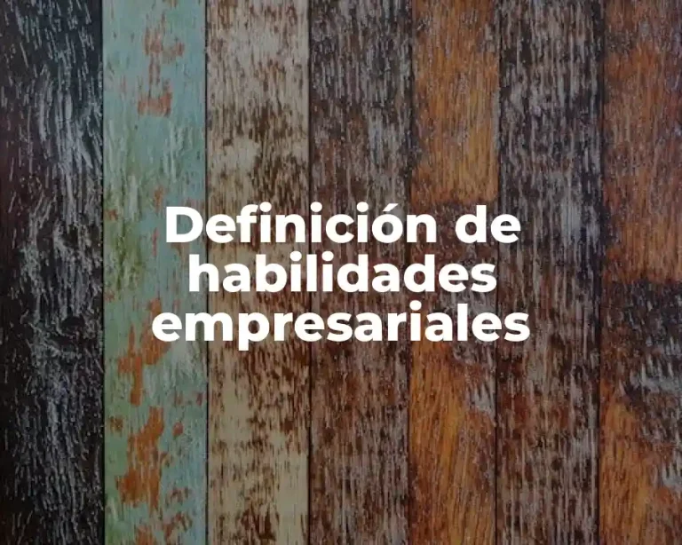 Definición de habilidades empresariales