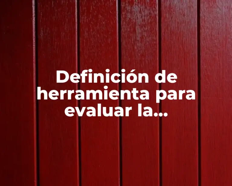 Definición de herramienta para evaluar la productividad