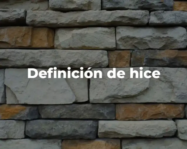 Definición de hice