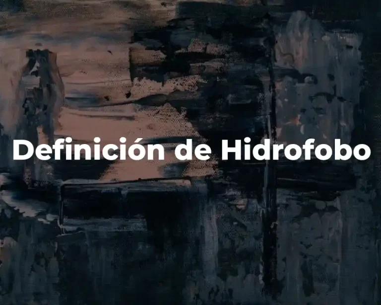 Definición de Hidrofobo