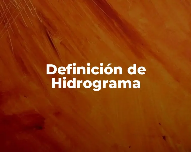 Definición de Hidrograma