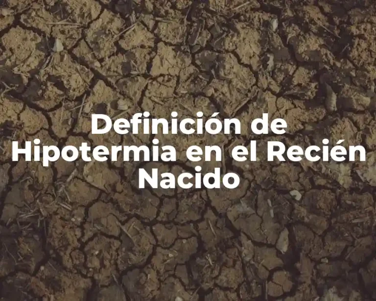 Definición de Hipotermia en el Recién Nacido