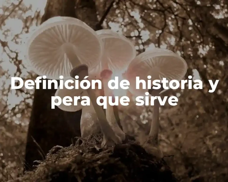 Definición de historia y pera que sirve