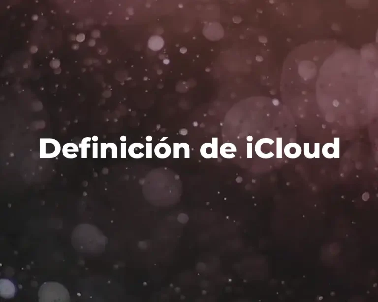 Definición de iCloud