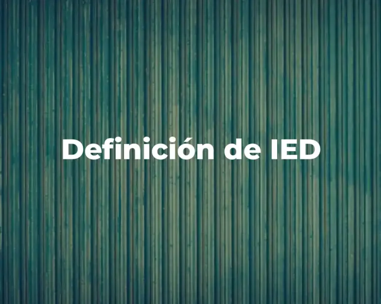 Definición de IED