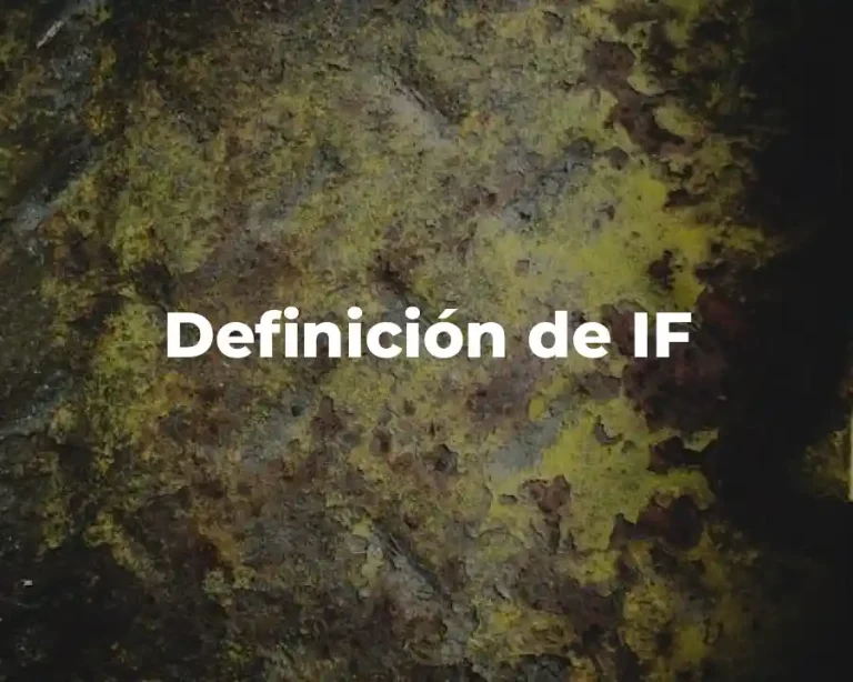 Definición de IF