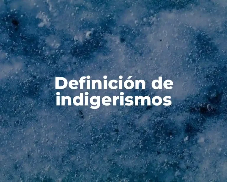 Definición de indigerismos