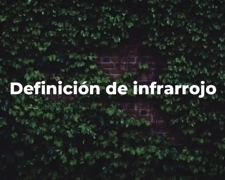 Definición de infrarrojo