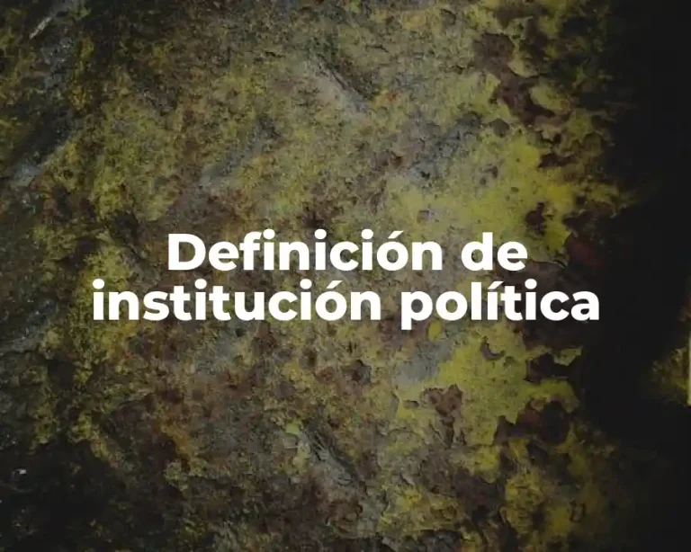 Definición de institución política