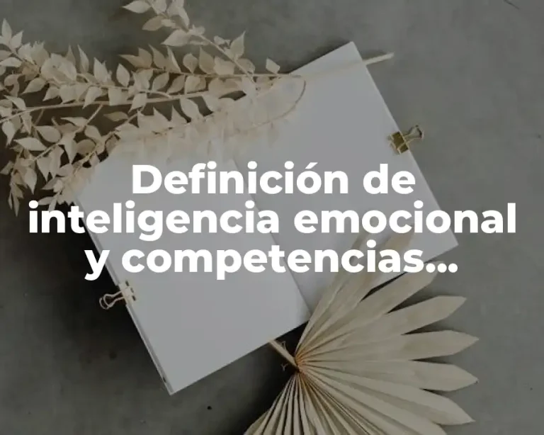 Definición de inteligencia emocional y competencias emocionales