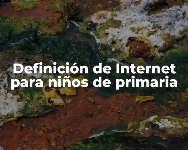 Definición de Internet para niños de primaria
