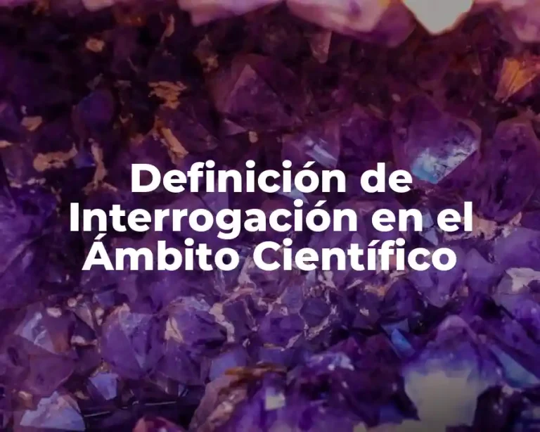 Definición de Interrogación en el Ámbito Científico