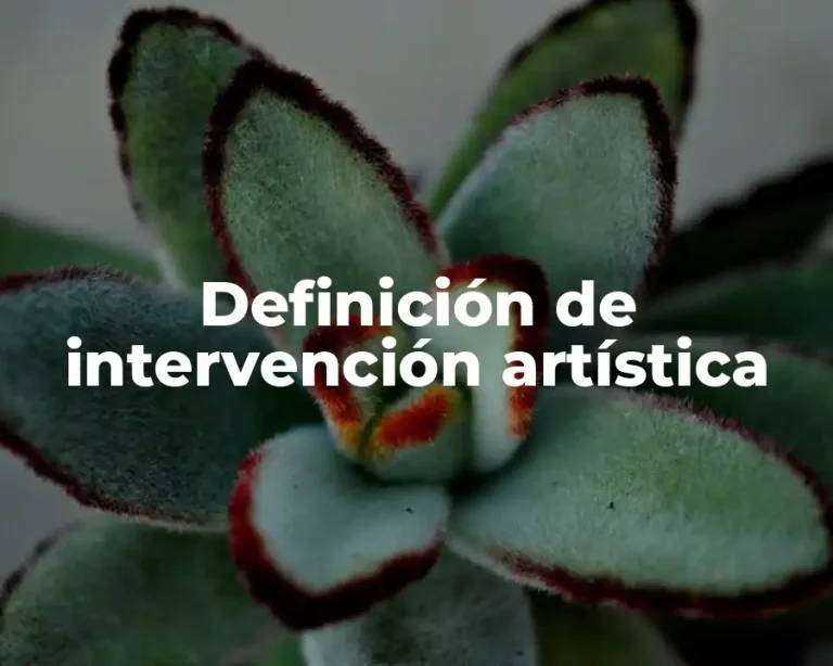 Definición de intervención artística