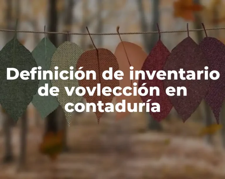 Definición de inventario de vovlección en contaduría