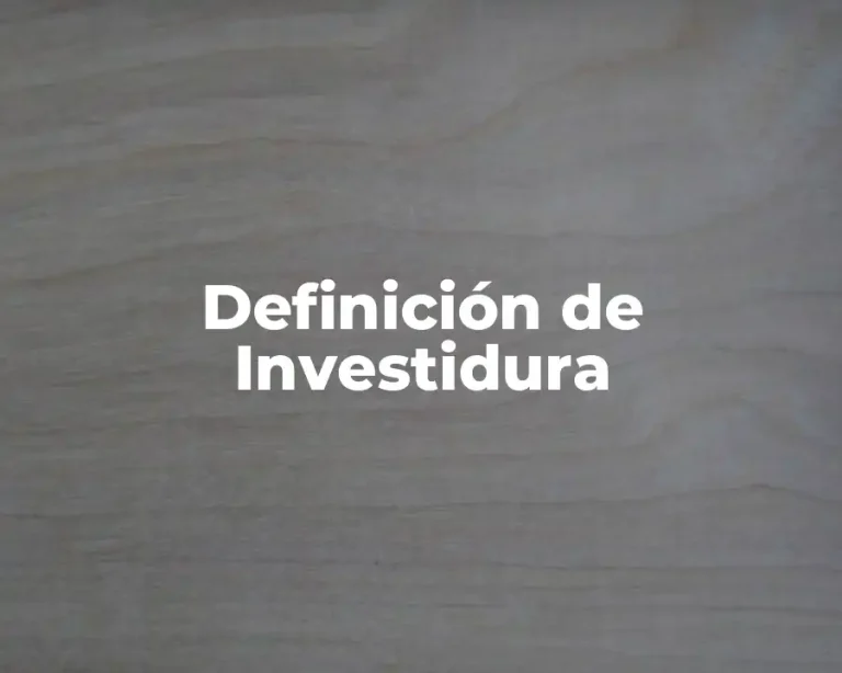 Definición de Investidura